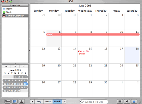 an iCal calendar